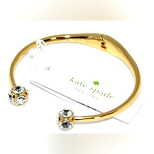 NEW KATE SPADE 2016 "LADY MARMALADE" DIAMOND HARDWARE BRACELET; GOLD TONE